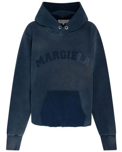 Maison Margiela Blaue logo patch hoodie