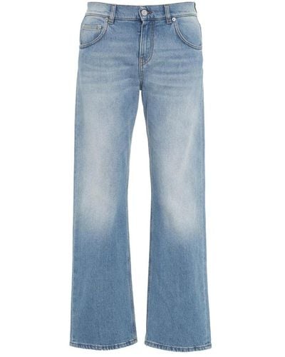 Mauro Grifoni Weite jeans mit gürtelschlaufen - Blau