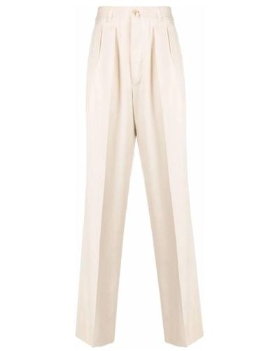 Giuliva Heritage Straight Trousers - Natural