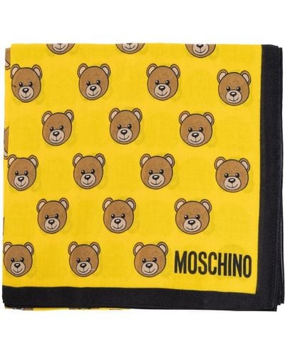 Moschino Schal mit teddybärmotiv - Gelb