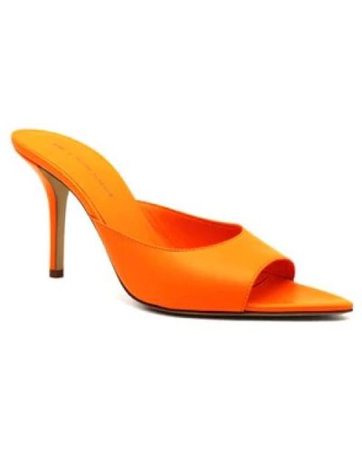 Gia Borghini Heeled Mules - Orange