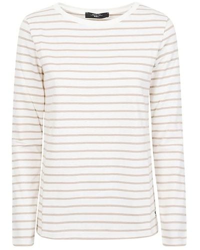 Weekend by Maxmara Maglione a righe in cotone - Bianco