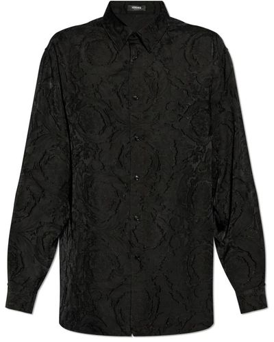 Versace Shirt mit 'barocco' motiv - Schwarz