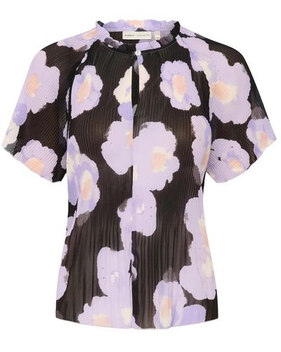 Inwear Lavanda fiore poetico top blusa plissettata - Multicolore
