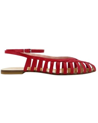 Anna F. Shoes > sandals > flat sandals - Rouge