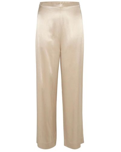 Soaked In Luxury Wide Trousers - Natural