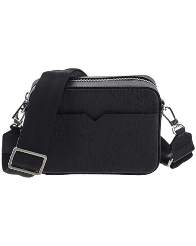 Valextra Mini leder tasche - Schwarz