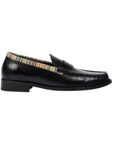 PS by Paul Smith Signature stripe loafers für modebewusste frauen - Schwarz