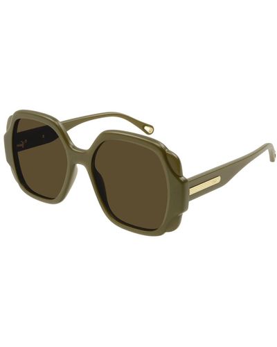Chloé Stylische sonnenbrille für frauen,sonnenbrille für frauen,sunglasses ch0121s,sonnenbrille, stilvolles modell - Grün