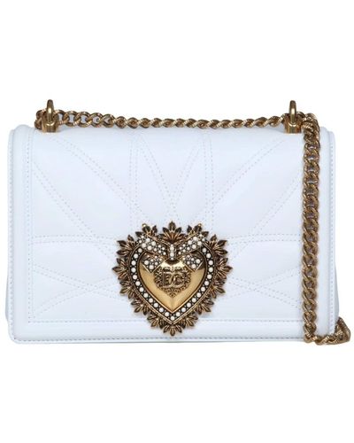 Dolce & Gabbana Gesteppte weiße schultertasche - Blau