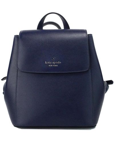 Kate Spade Stilvolle lederklappe rucksacktasche - Blau