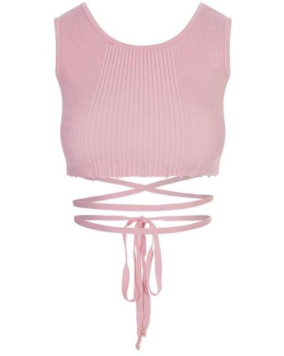 A PAPER KID Sleeveless Tops - Pink