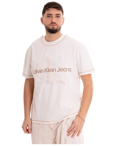 Calvin Klein Logo t-shirt gewaschen - Pink