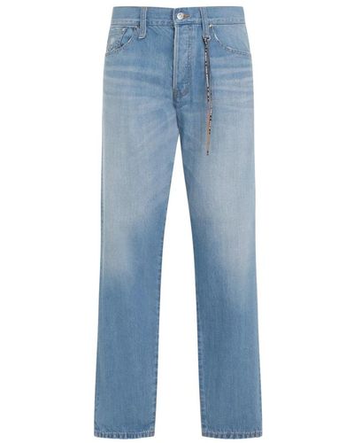 MASTERMIND WORLD Slim waist indigo jeans - Blau