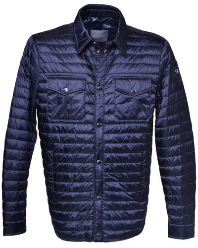 Baldinini Down jacket in navy nylon - Blau