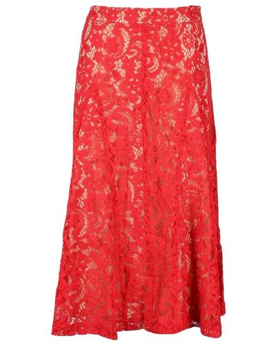 Semicouture Midi Skirts - Red