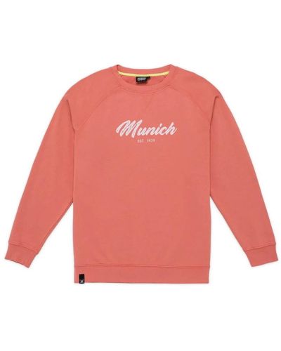 Munich Casual urban sweatshirt soft washed cotton - Rot