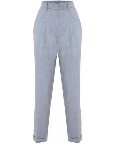 Kocca Pantaloni eleganti con vita elastica - Blu