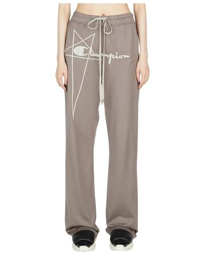 Rick Owens Trousers > straight trousers - Gris