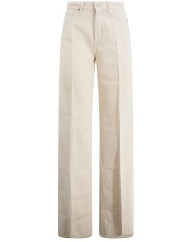 7 For All Mankind Wide Pants - Natural