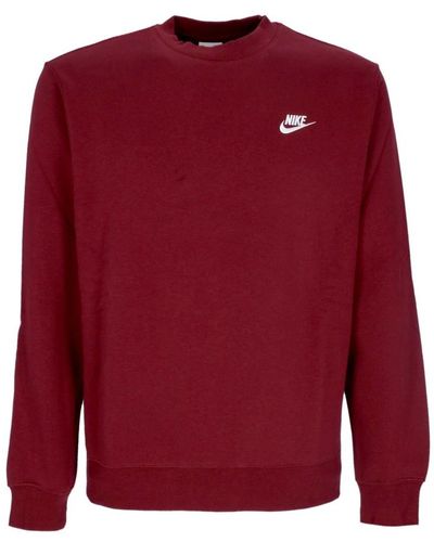 Nike Dunkel rote beete/weiß crew sweatshirt