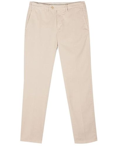 Canali Pantaloni chino in cotone elasticizzato - Neutro
