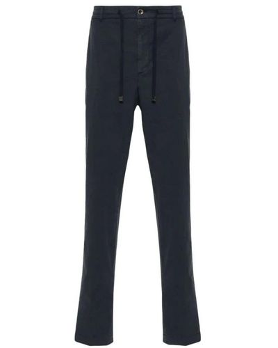 Peserico Slim-Fit Trousers - Blue