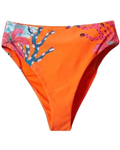 Desigual Ropa de playa slip-on floral para mujeres - Naranja