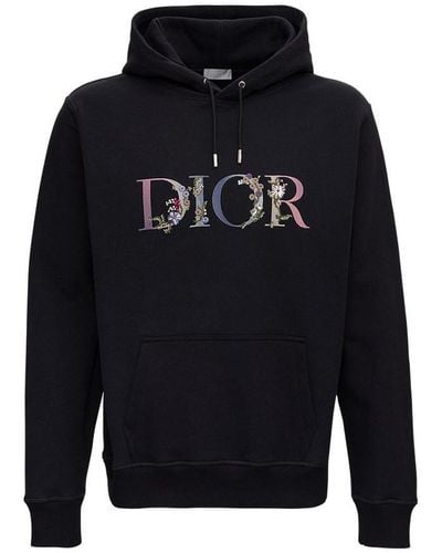 Dior Hoodie with flower logo embroidery - Noir