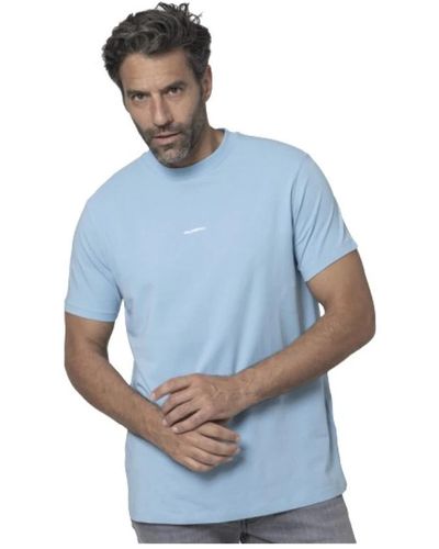 Karl Lagerfeld Blau logo t-shirt kurzarm stretch