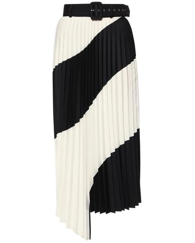 Off-White c/o Virgil Abloh Long Plissé Spiral Skirt - Black
