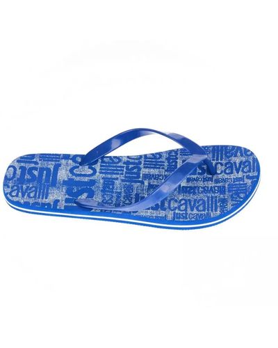 Just Cavalli Logo flip flop sandale - Blau