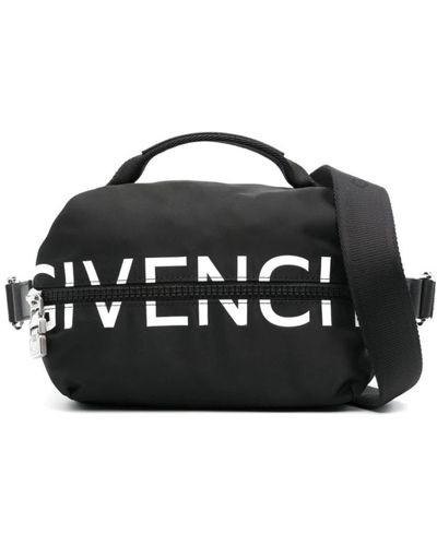 Givenchy Schwarze g-zip bumbag mit top-griff