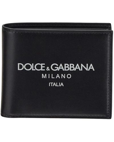Dolce & Gabbana Logo-print leder bi-fold geldbörse - Schwarz
