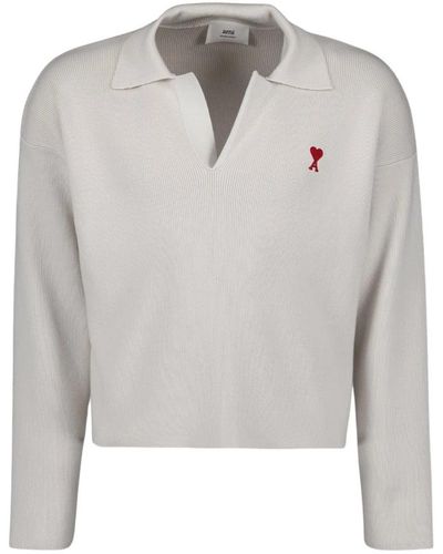 Ami Paris Polo shirts - Grau
