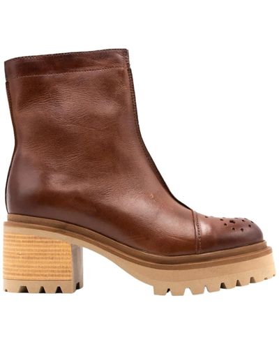 Mjus Boots leather brown - Marrone