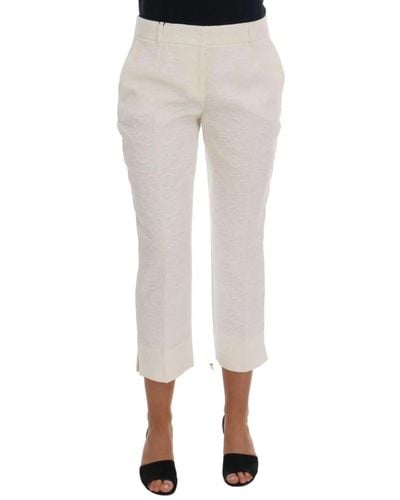Dolce & Gabbana Trousers > cropped trousers - Gris