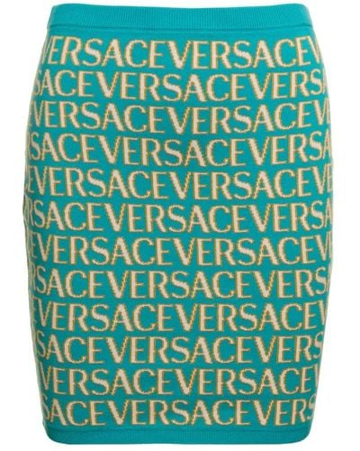 Versace Stretch high-waist mini rock - Grün