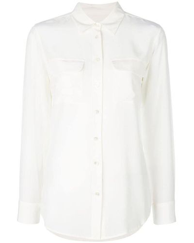 Equipment Slim signature long sleeve shirt - Blanc