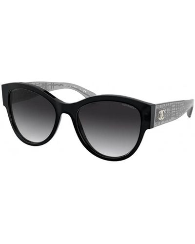 Chanel Schwarze sonnenbrille mit originalzubehör