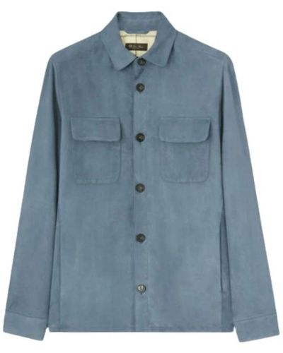 Loro Piana Camicia giacca casual ultra-soft - Blu
