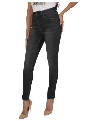 FRANK LYMAN Jeans slim-fit neri con deliziosi dettagli - Nero