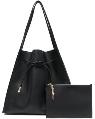 Lanvin Borse shopper nere con cintura sequin - Nero