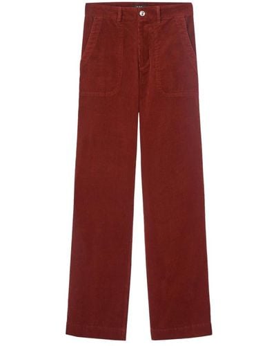 A.P.C. Trousers > straight trousers - Rouge