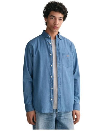 GANT Shirts > denim shirts - Bleu