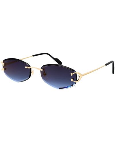 Cartier Stylische sonnenbrille ct0467s - Blau