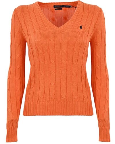 Ralph Lauren Knitwear > v-neck knitwear - Orange