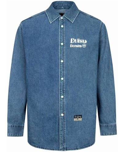 Evisu Denim Shirts - Blue