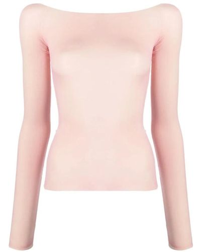 MM6 by Maison Martin Margiela Long Sleeve Tops - Pink