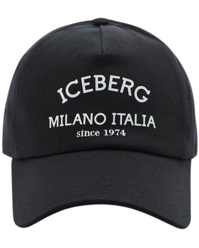 Iceberg Cappellino da baseball con logo - Nero